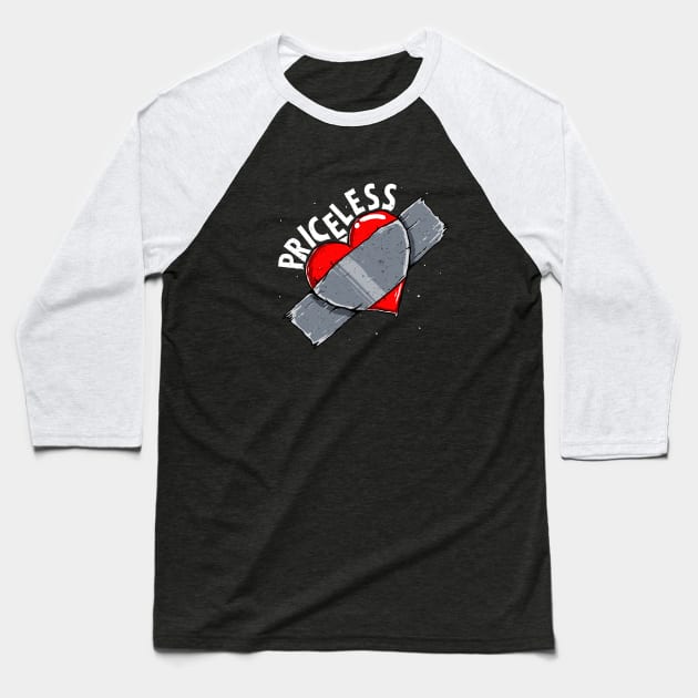 Duct Tape Heart - Priceless Baseball T-Shirt by A Comic Wizard